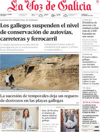 Portada La Voz de Galicia 2026-02-28
