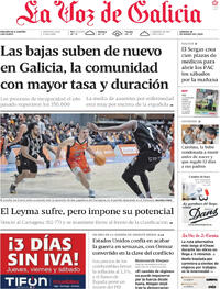 Portada La Voz de Galicia 2026-03-28