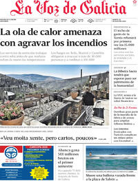 Portada La Voz de Galicia 2026-07-28