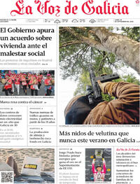 Portada La Voz de Galicia 2026-09-28