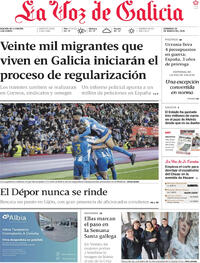 Portada La Voz de Galicia 2026-03-29