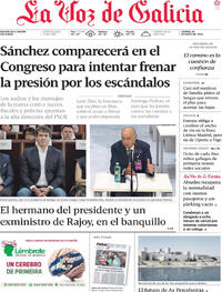 Portada La Voz de Galicia 2026-05-29