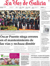 Portada La Voz de Galicia 2026-01-30