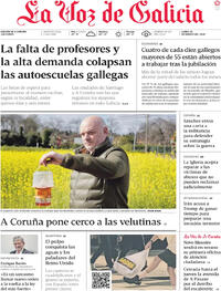 Portada La Voz de Galicia 2026-03-30