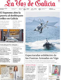 Portada La Voz de Galicia 2026-05-30