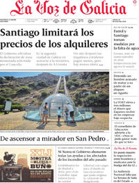 Portada La Voz de Galicia 2026-07-30