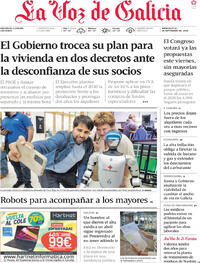 Portada La Voz de Galicia 2026-09-30
