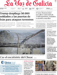 Portada La Voz de Galicia 2026-03-31