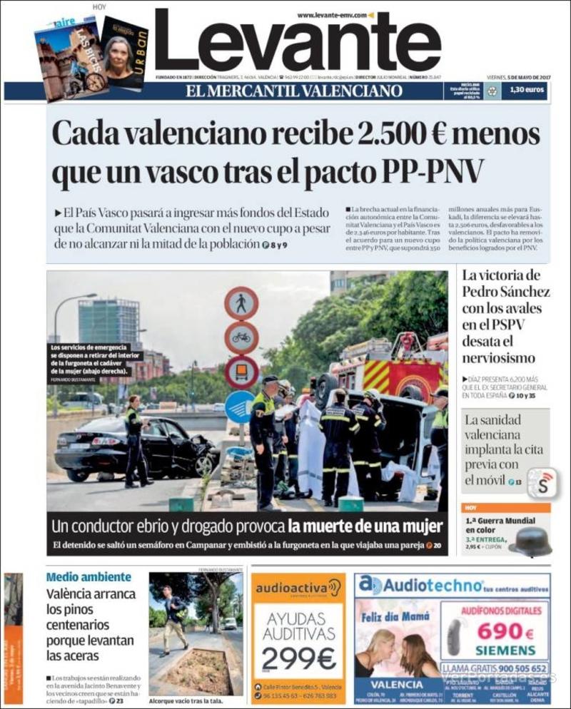 Portada Faro de Vigo 2017-05-05