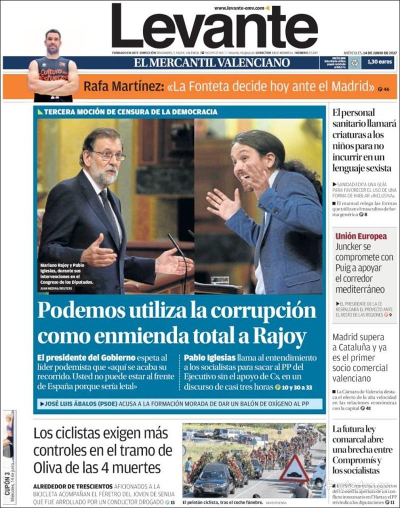 Portada Faro de Vigo 2017-06-14