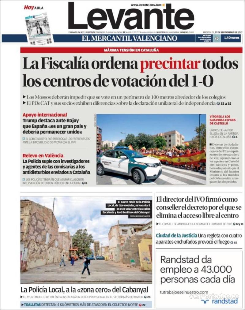 Portada Faro de Vigo 2017-09-27