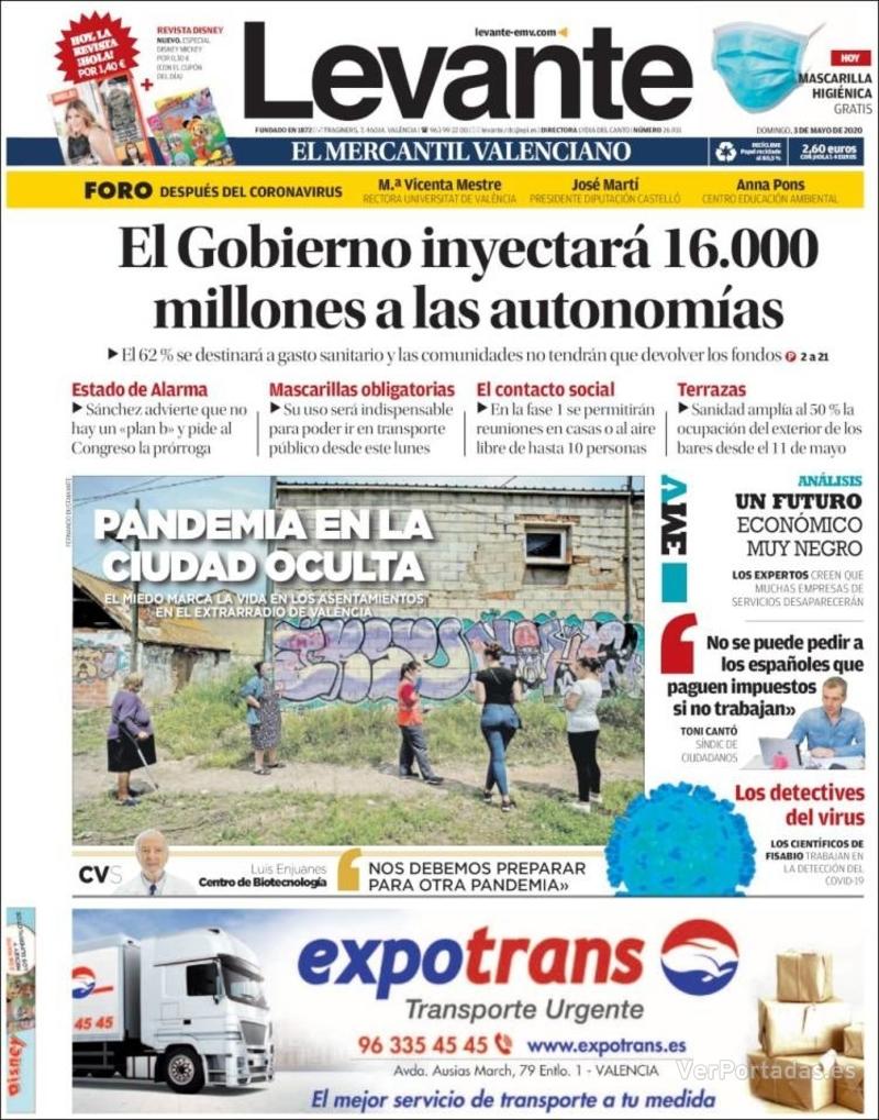 Portada Faro de Vigo 2020-05-03