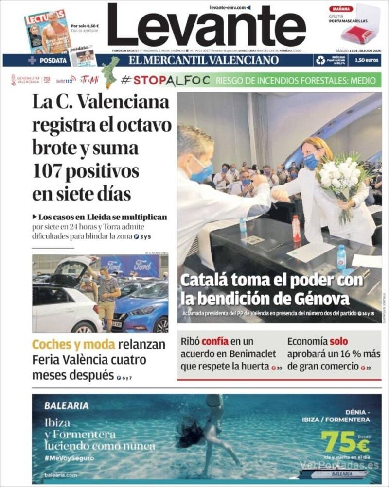 Portada Levante 2020-07-12