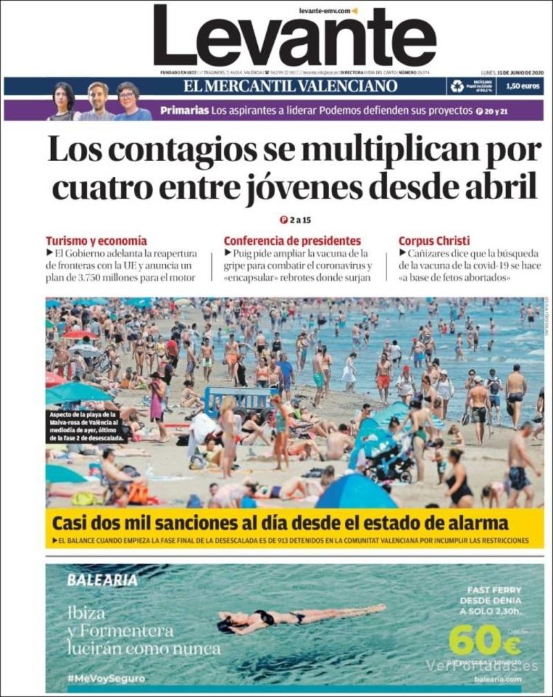 Portada Faro de Vigo 2020-06-15