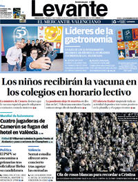 Portada Levante 2021-12-10