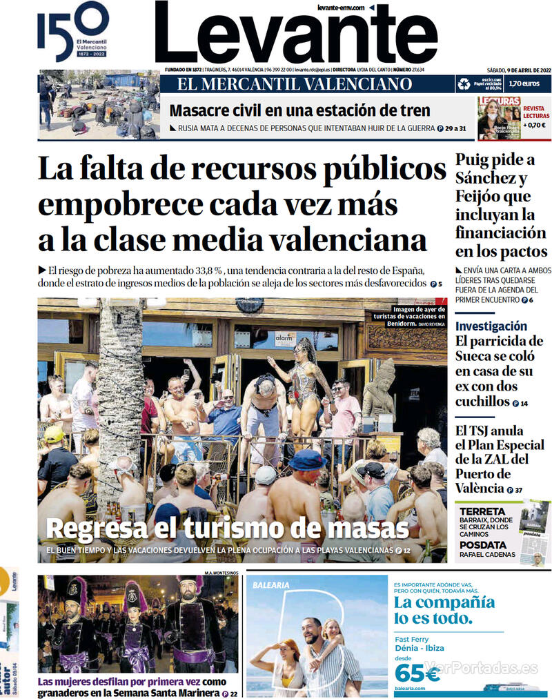 Portada Levante 2022-04-10