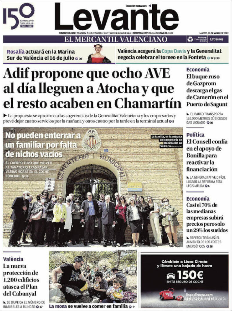 Portada Levante 2022-04-20