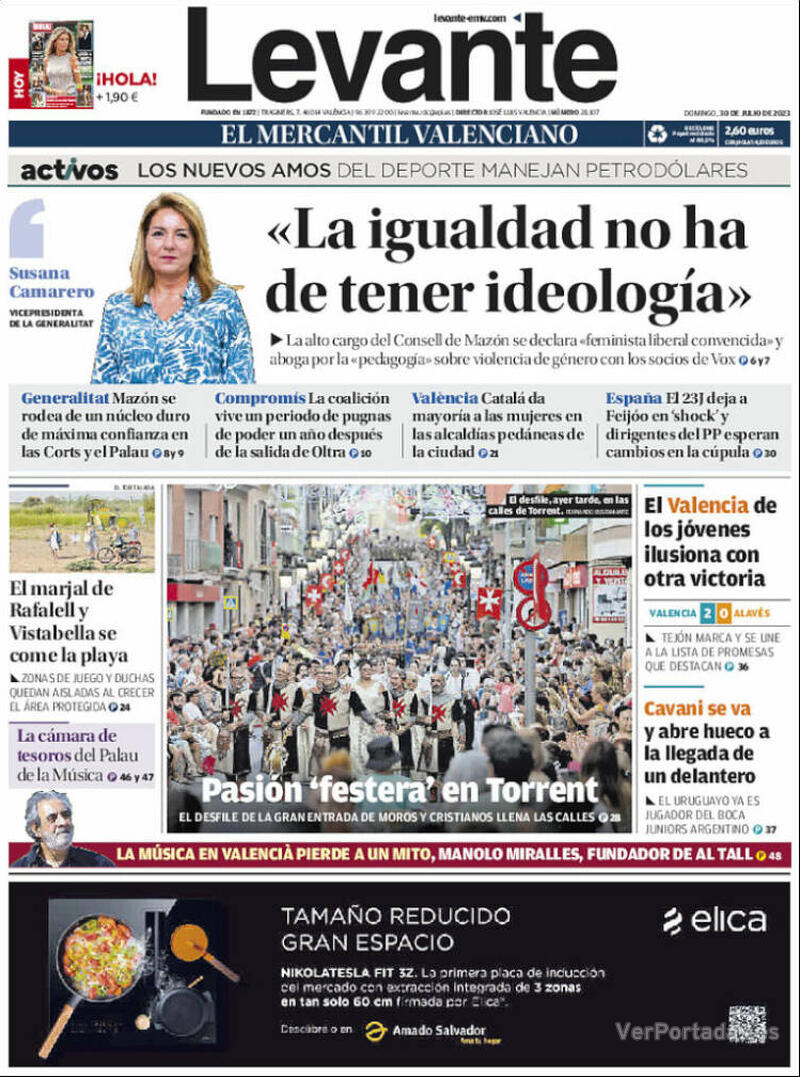 Portada Faro de Vigo 2023-07-30