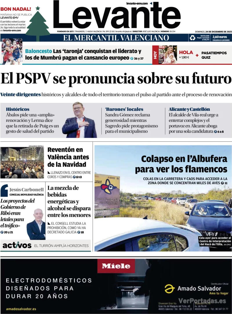 Portada Faro de Vigo 2023-12-24