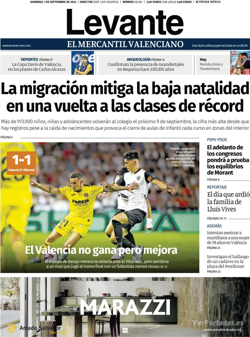 Portada Faro de Vigo 2024-09-01