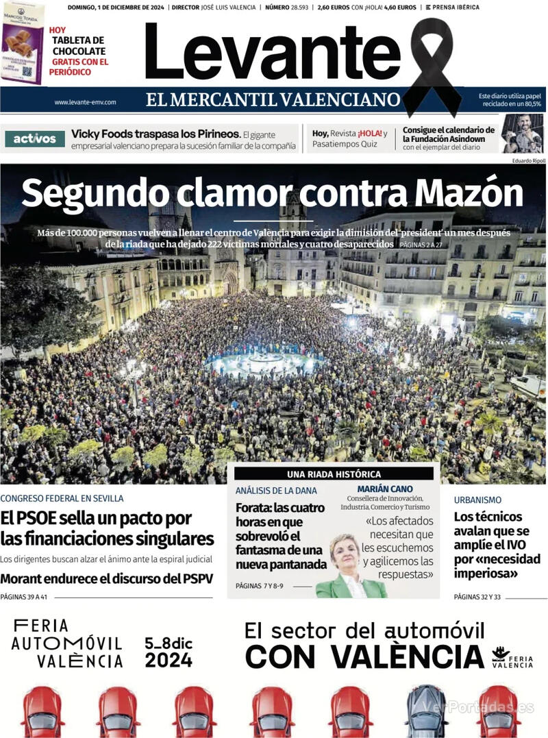 Portada Faro de Vigo 2024-12-01