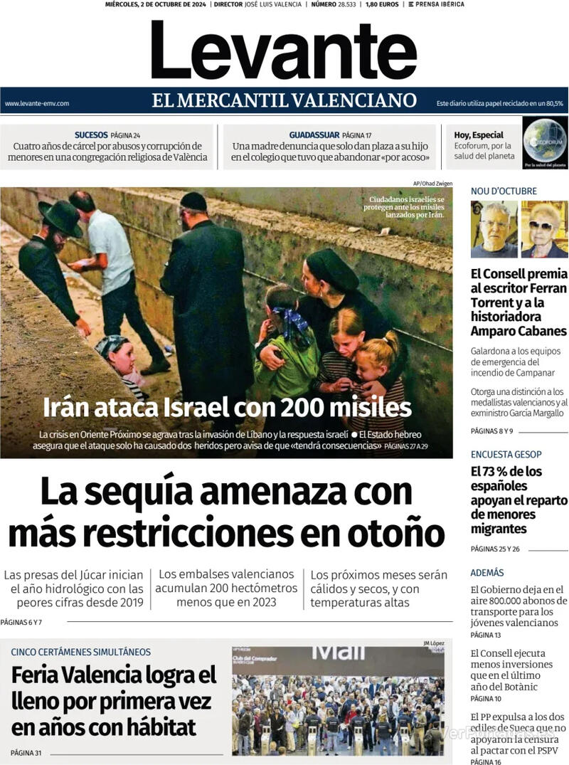 Portada Faro de Vigo 2024-10-02