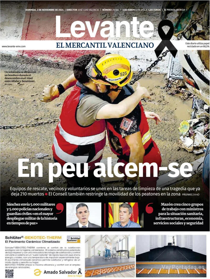 Portada Faro de Vigo 2024-11-03