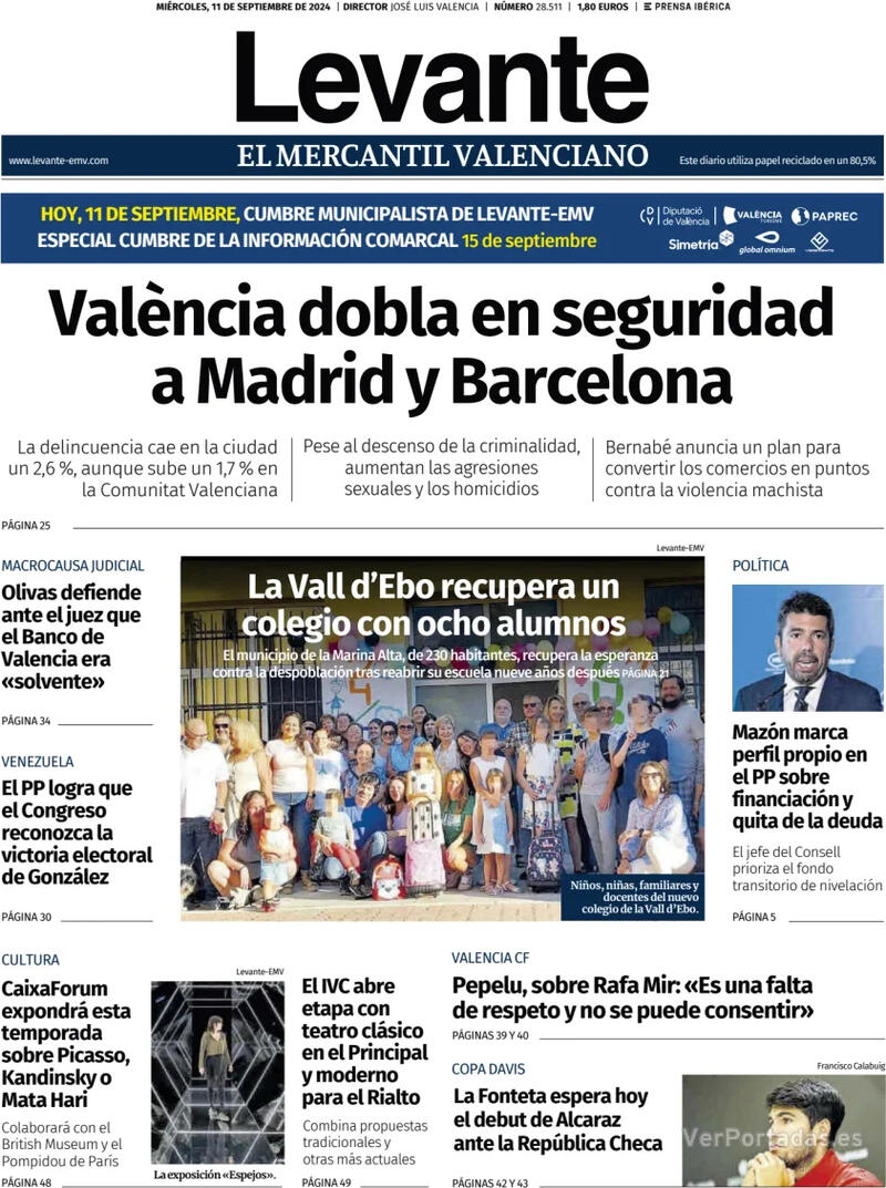 Portada Faro de Vigo 2024-09-11