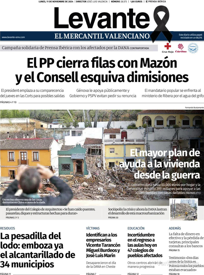 Portada Faro de Vigo 2024-11-11