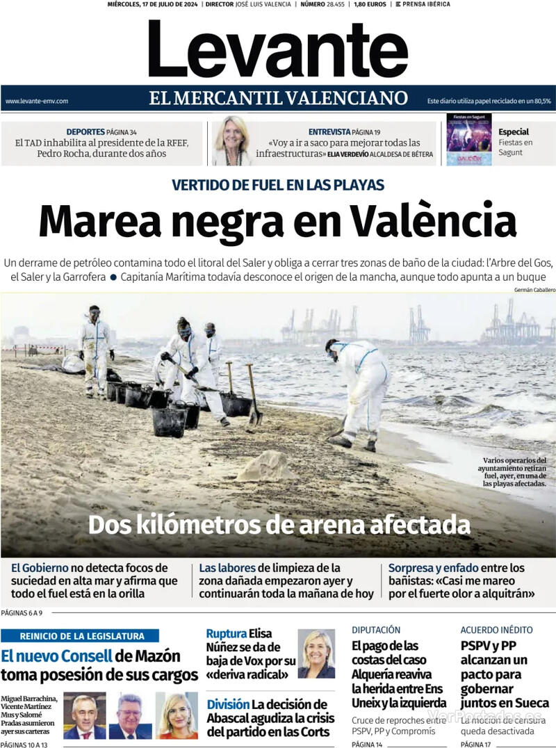 Portada Faro de Vigo 2024-07-17