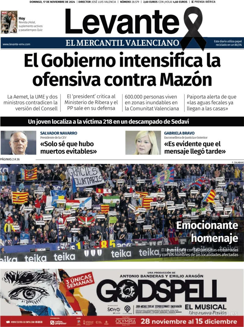 Portada Faro de Vigo 2024-11-17