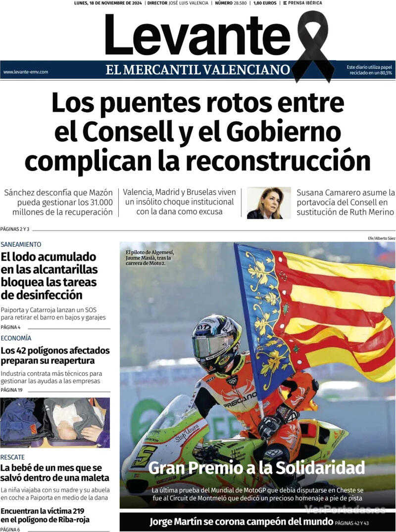Portada Faro de Vigo 2024-11-18
