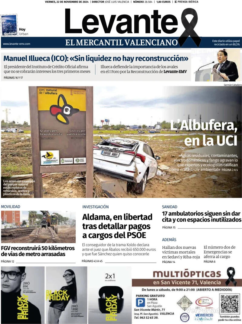 Portada Faro de Vigo 2024-11-22