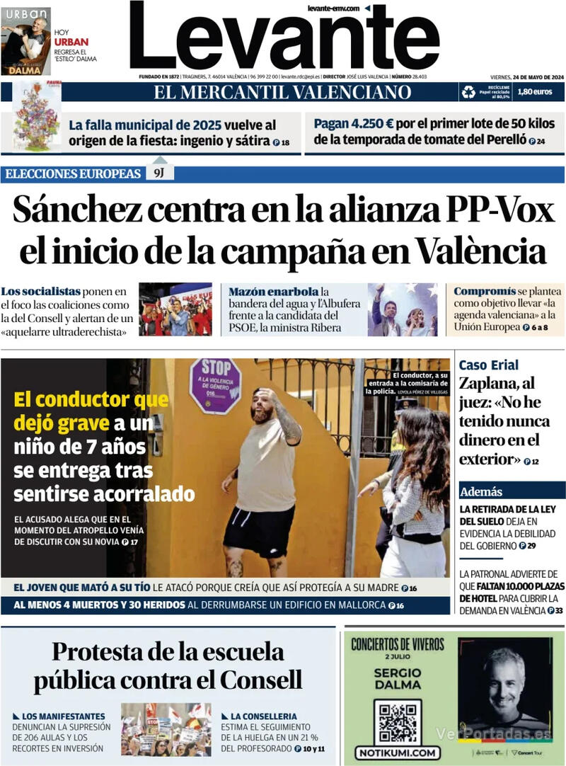 Portada Faro de Vigo 2024-05-24
