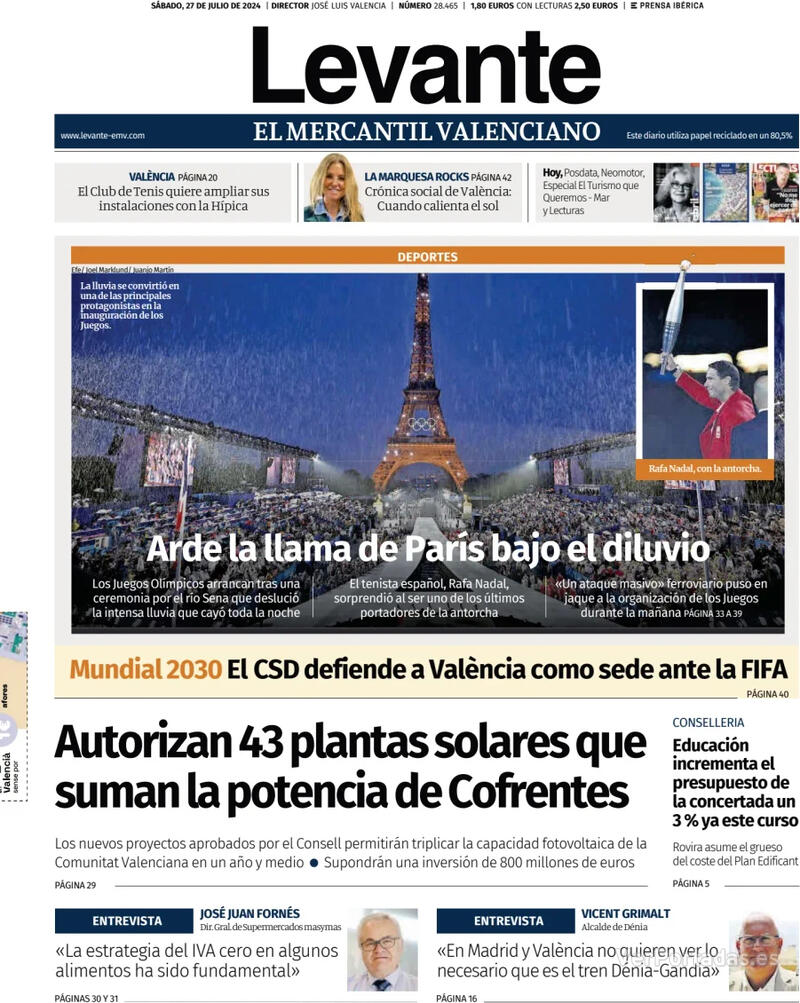 Portada Faro de Vigo 2024-07-27