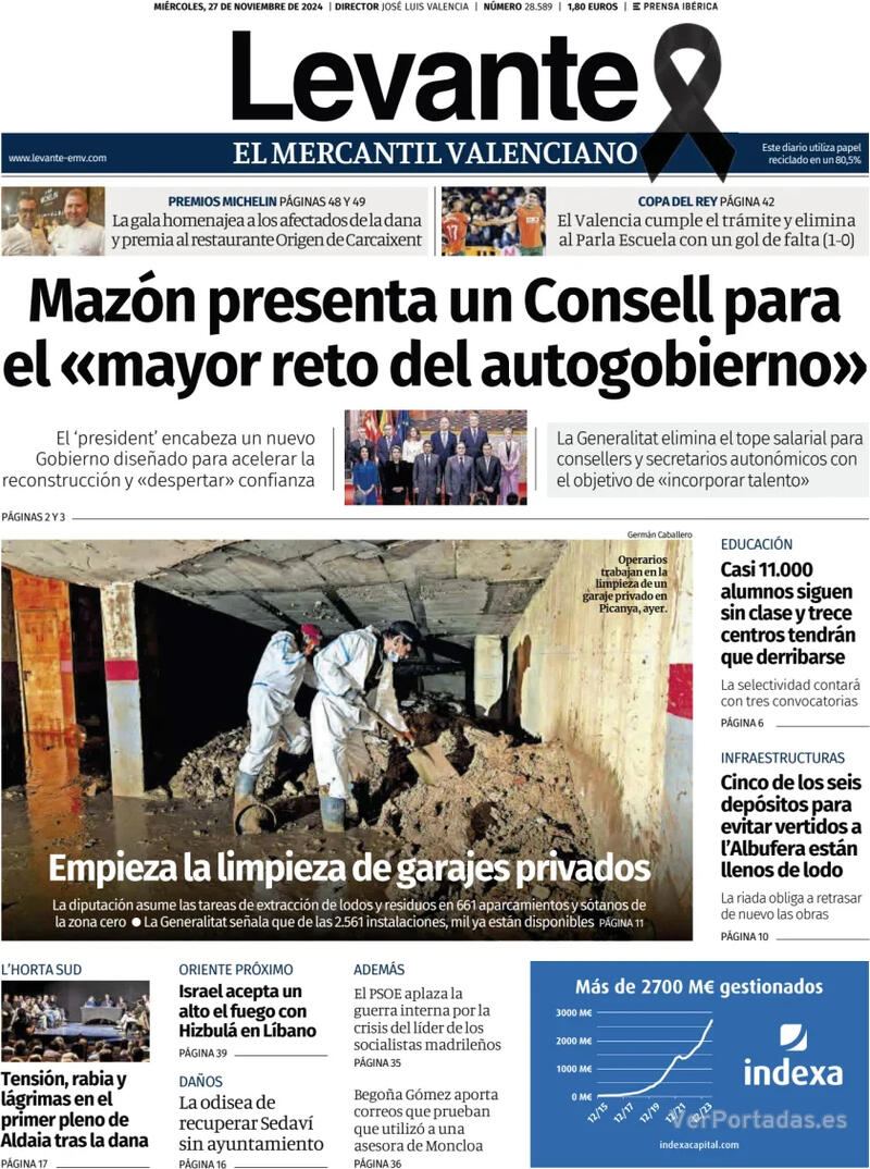 Portada Faro de Vigo 2024-11-27
