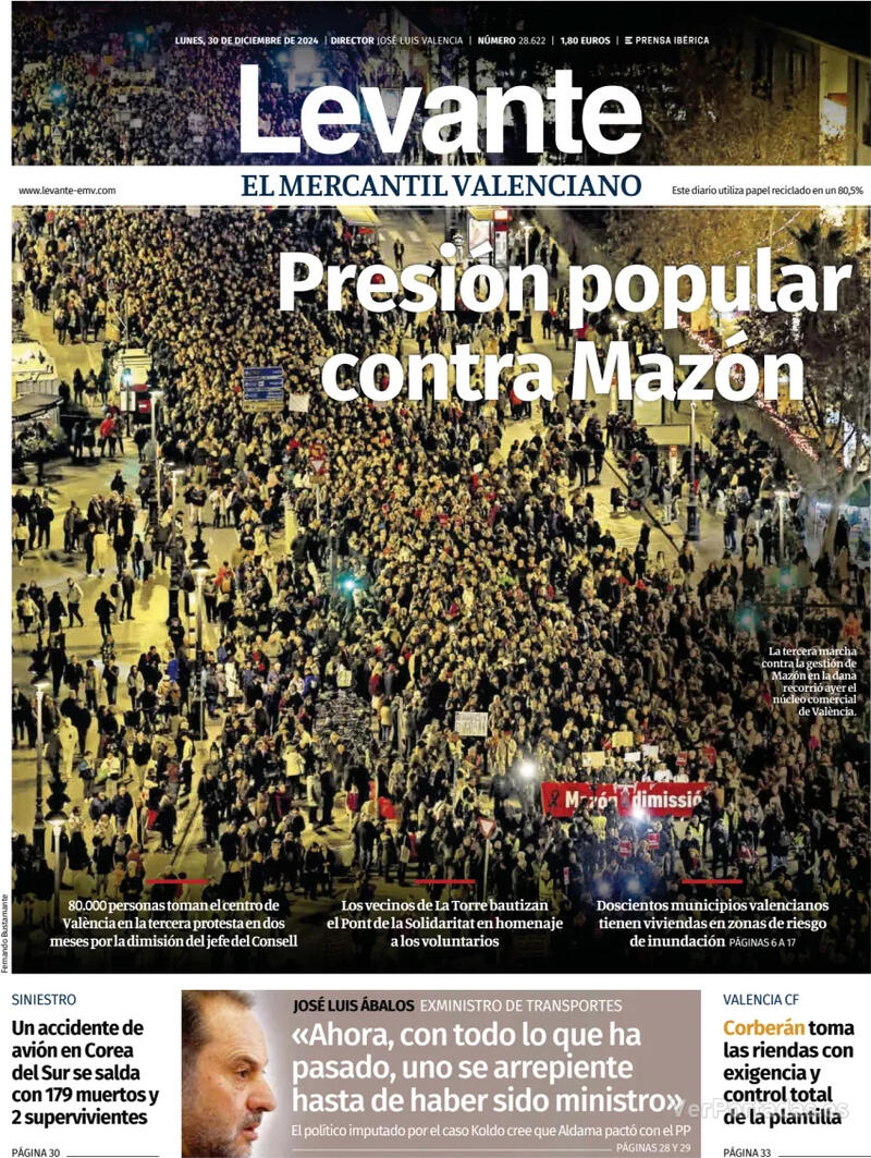 Portada Faro de Vigo 2024-12-30