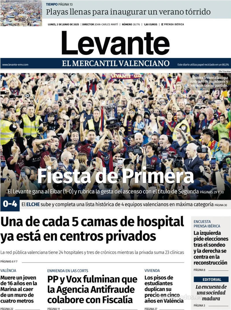 Portada Faro de Vigo 2025-06-02