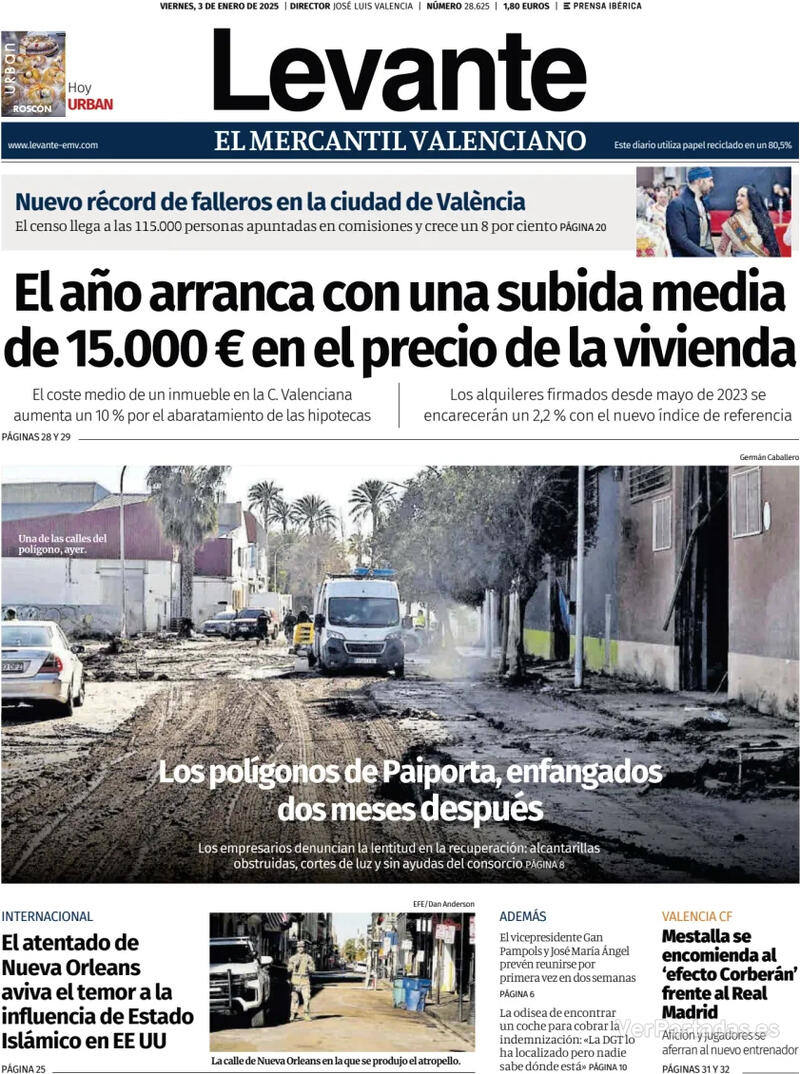 Portada Faro de Vigo 2025-01-03