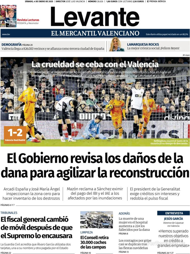 Portada Faro de Vigo 2025-01-04