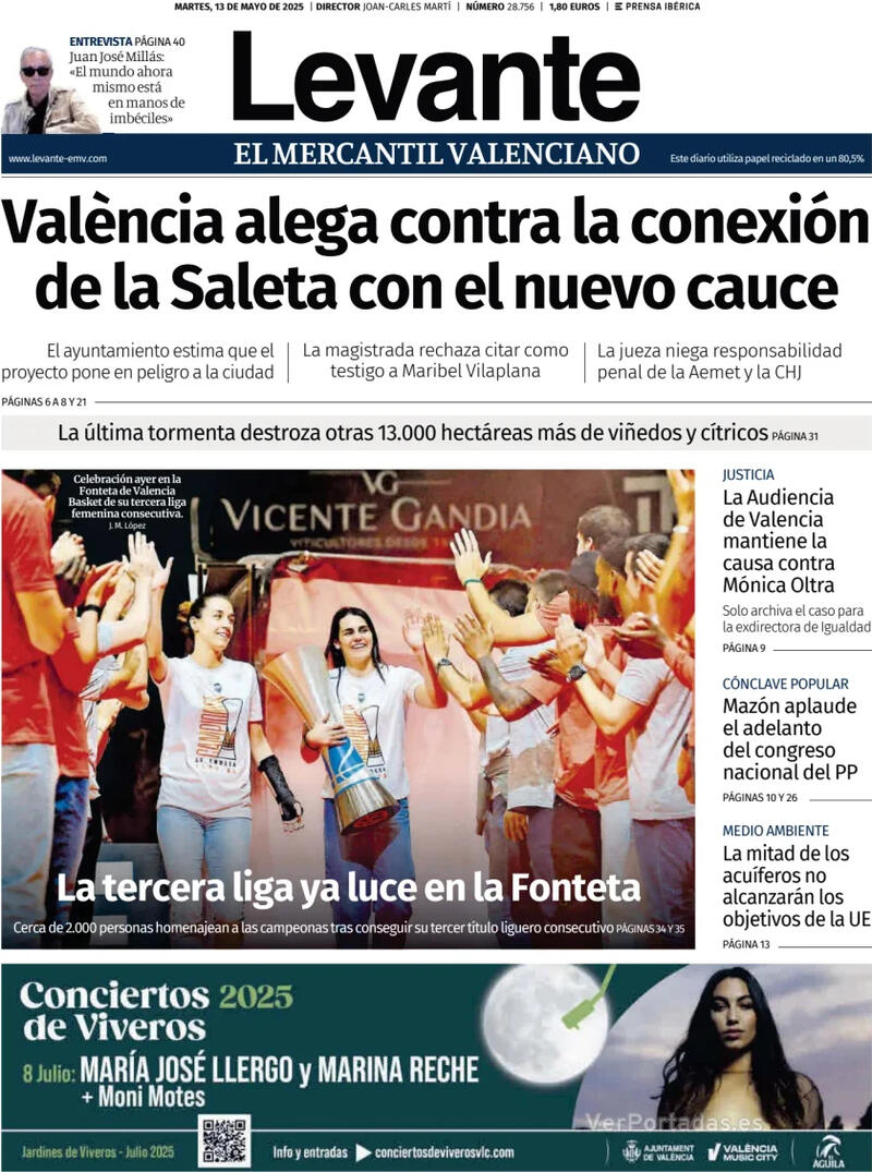 Portada Faro de Vigo 2025-05-13
