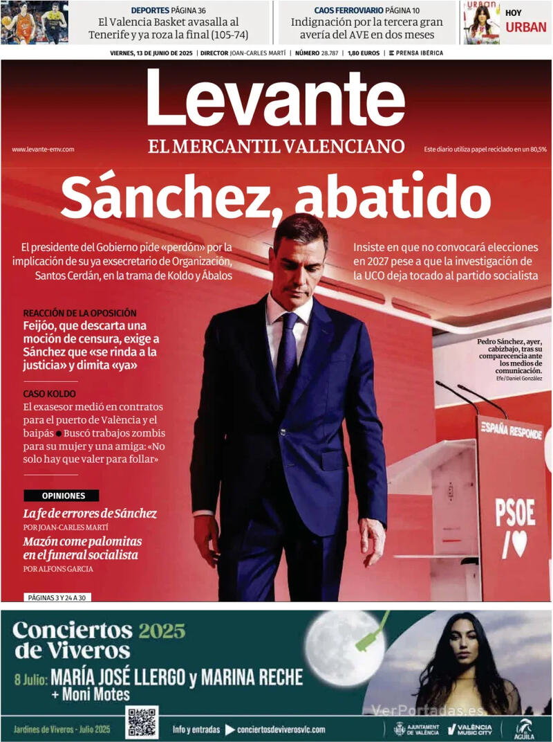 Portada Faro de Vigo 2025-06-13