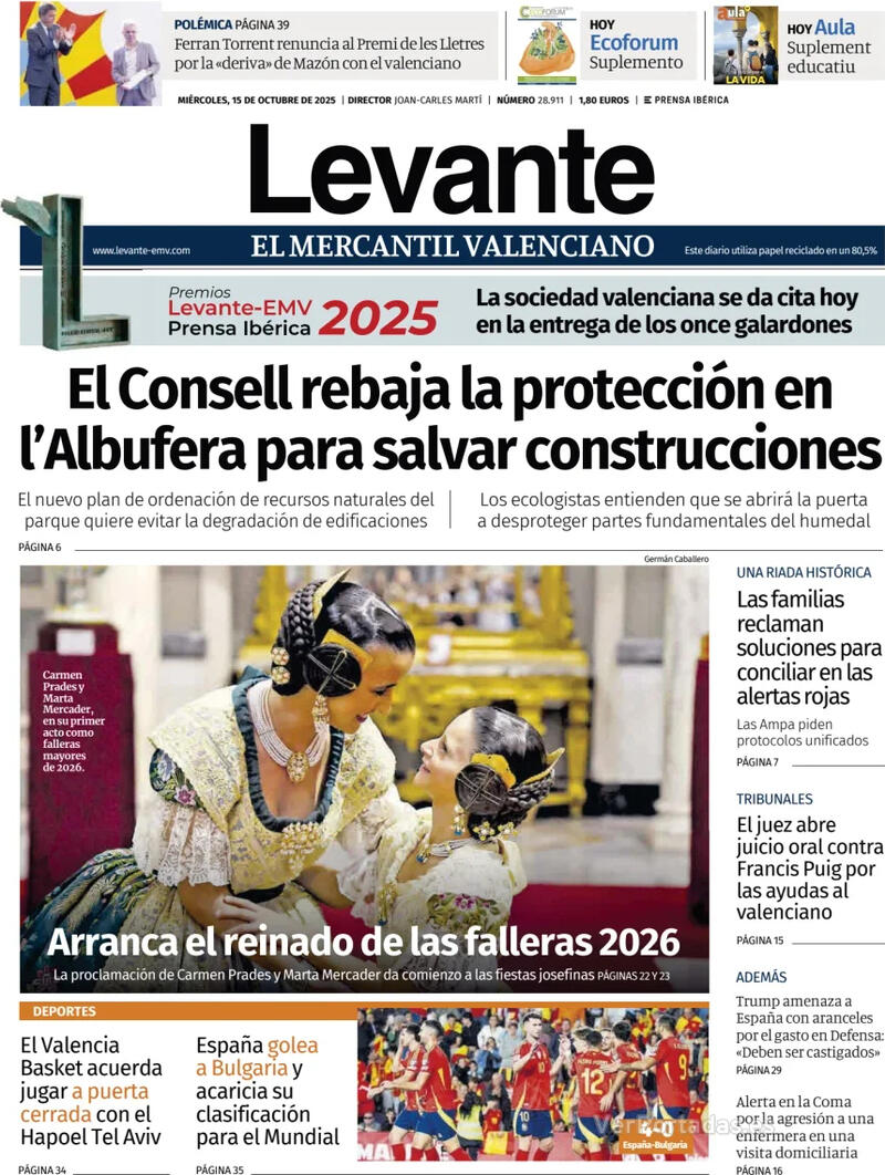 Portada Faro de Vigo 2025-10-15