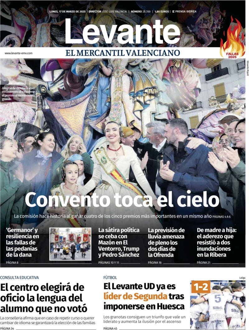 Portada Faro de Vigo 2025-03-17
