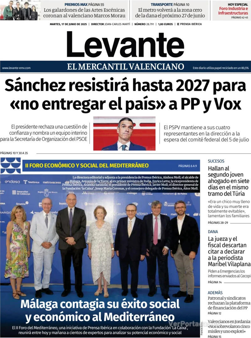 Portada Faro de Vigo 2025-06-17