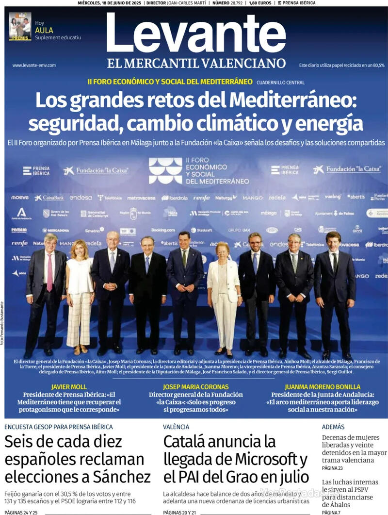 Portada Faro de Vigo 2025-06-18