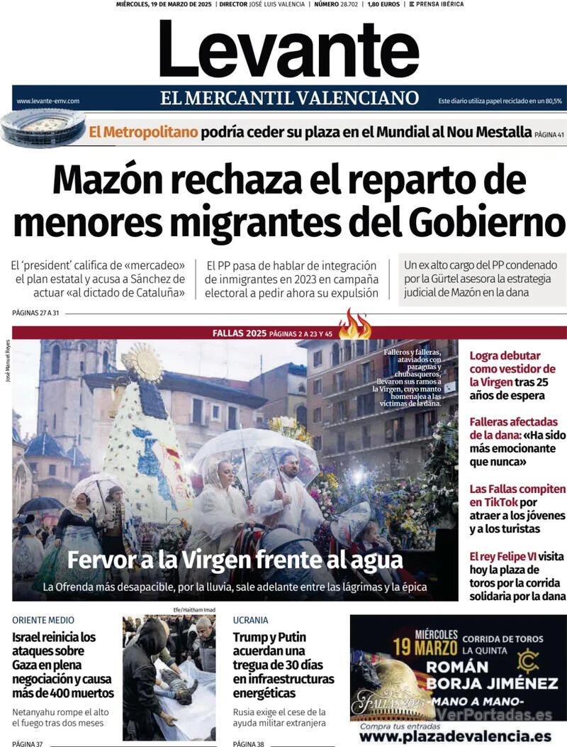 Portada Faro de Vigo 2025-03-19