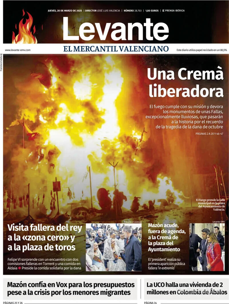 Portada Faro de Vigo 2025-03-20