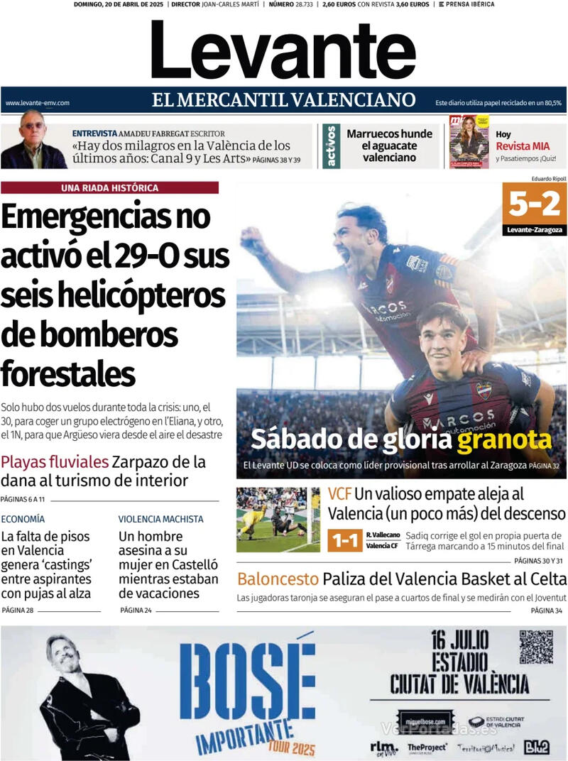Portada Faro de Vigo 2025-04-20