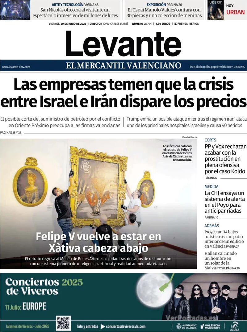 Portada Faro de Vigo 2025-06-20